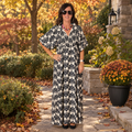 Jodifl Black/Cream Maxi Dress