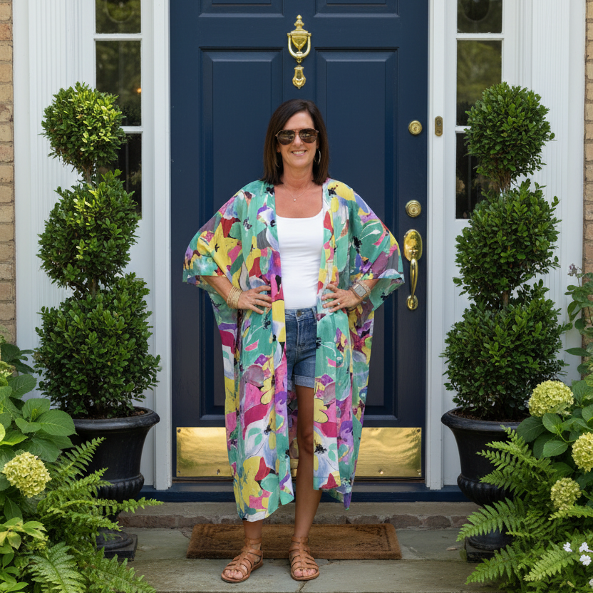 Umgee Floral Print Kimono