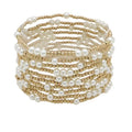 Gold & Pearl Stackable Bracelets