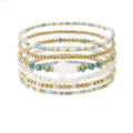 Gold/Pearl/Turquoise Cross Bracelet