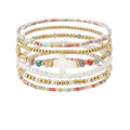 Multicolor Beaded Cross Stackable Bracelets