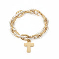 Gold/Silver Cross Bracelet