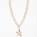 Hammered Gold Star Necklace