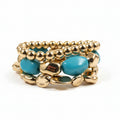 Gold & Turquoise Stackable Bracelets