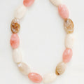 Cream, PInk, & Brown Stone Necklace
