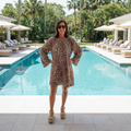 Jodifl Animal Print Long Sleeve Mini Dress