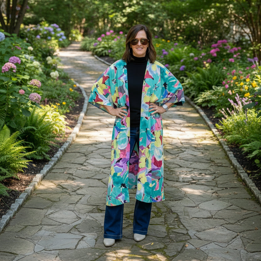 Umgee Floral Print Kimono