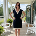Jodifl Black/Oatmeal Color Block Mini Dress