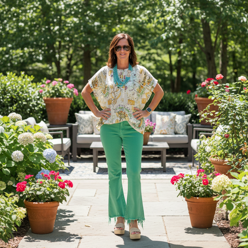 Umgee Floral/Crochet Top
