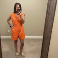 She+Sky Orange Romper