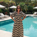 Jodifl Black/Cream Maxi Dress