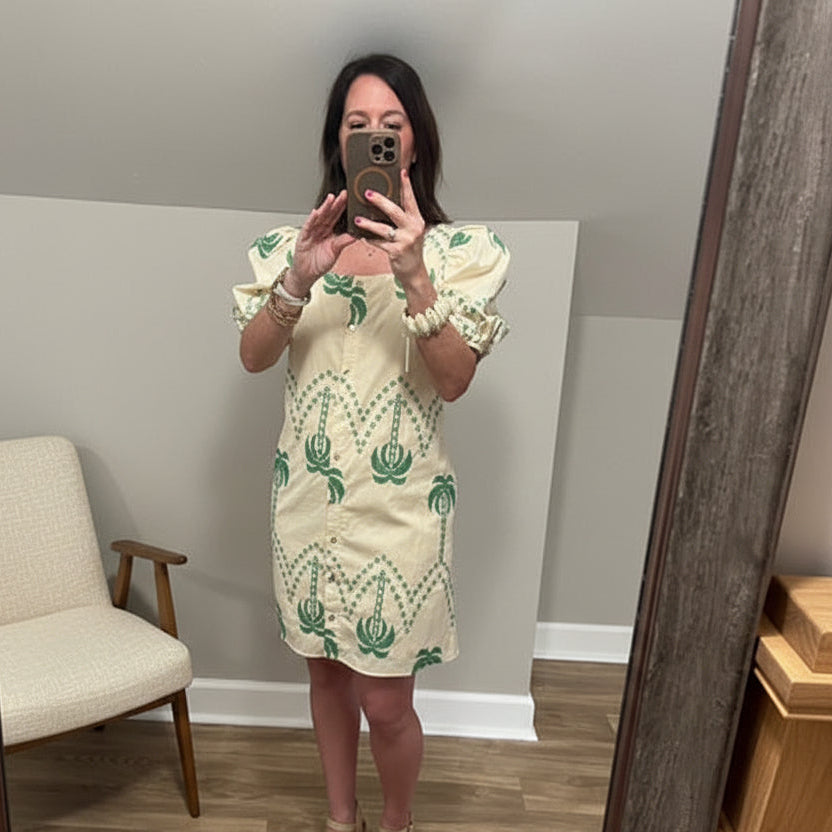 Entro Palm Tree Mini Dress