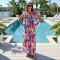 Easel Multicolor Jumpsuit In Orange