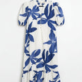 Entro Plus Size Blue/White Maxi Dress